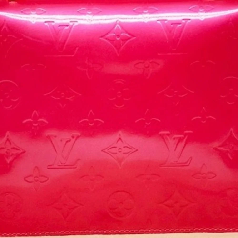 Louis Vuitton Spring Street Neon pu leather monogram pink satchel with fur - Picture 7 of 13